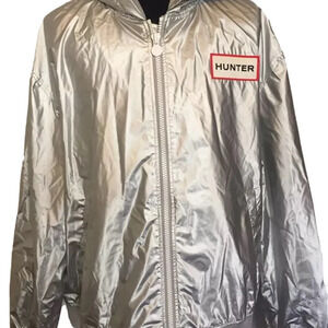 ⚡️Hunter for Target Mens Silver Hooded Windbreaker Jacket (XXL)
